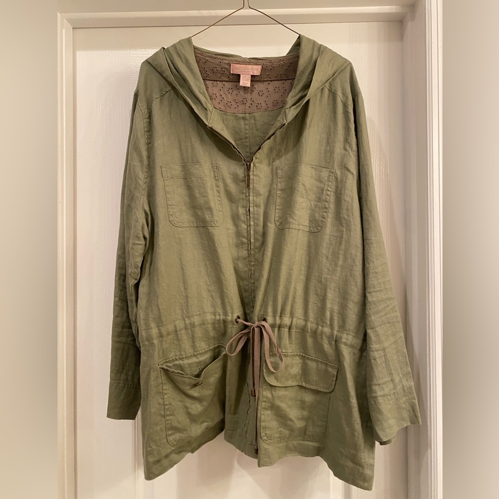 Olive Green Hooded Women's Jacket